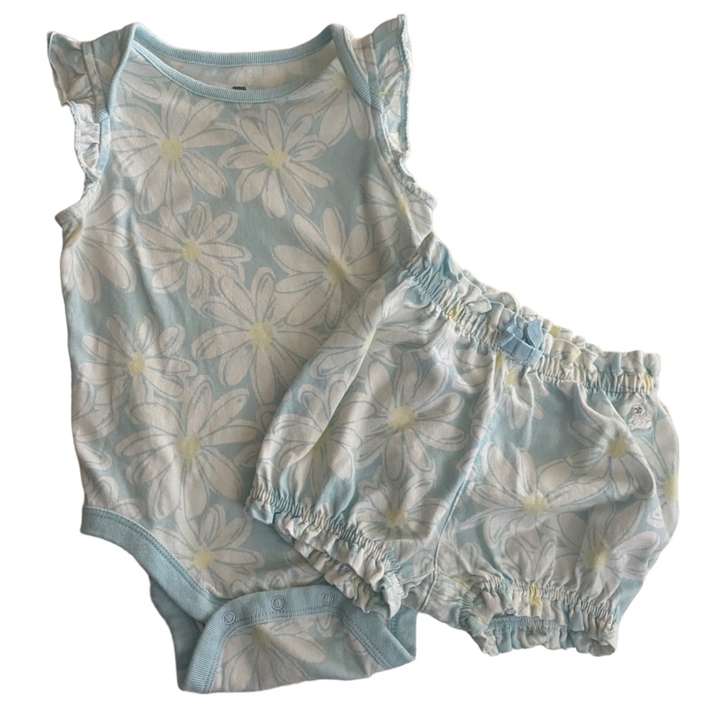 BABY GAP  Onesie  Coordinating Bloomers Long Sleeve Organic Cotton Size 12-18 Mo